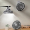 Ventilator stolni 2W s baterijom i svjetiljkom 6xSMD sivi Vayox VA0337G