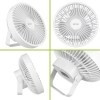 Ventilator stolni 2W s baterijom i svjetiljkom 6xSMD bijeli Vayox VA0337W