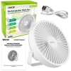 Ventilator stolni 2W s baterijom i svjetiljkom 6xSMD bijeli Vayox VA0337W