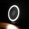 Ventilator stolni 3W s baterijom i svjetiljkom 48xSMD sivi Vayox VA0338G