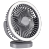 Ventilator stolni 3W s baterijom i svjetiljkom 48xSMD sivi Vayox VA0338G
