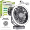 Ventilator stolni 3W s baterijom i svjetiljkom 48xSMD sivi Vayox VA0338G