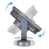 Ventilator stolni 3W s baterijom i svjetiljkom 48xSMD sivi Vayox VA0338G