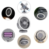 Ventilator stolni 3W s baterijom i svjetiljkom 48xSMD sivi Vayox VA0338G
