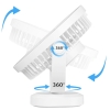 Ventilator stolni 3W s baterijom i svjetiljkom 48xSMD bijeli Vayox VA0338W