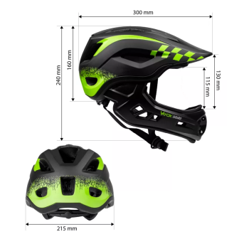 Kaciga biciklistička M crna Enduro VAYOX  VA0421BM