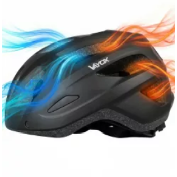 Kaciga biciklistička sa LED svjetlom M crna VAYOX VA0424BMM