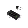 Prenosiva utičnica 6xSchuko sa prekidačem 10A, 3xUSB-A, 3xUSB-C, crna, kabel 2m VA0465B-2 Prenosiva utičnica 6xSchuko sa prekidačem 10A, 3xUSB-A, 3xUSB-C, crna, kabel 2m VA0465B-2