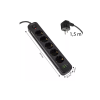 Prenosiva utičnica 5xSchuko sa prekidačem 10A, 2xUSB-A, 1xUSB-C, crna, kabel 1,5m VA0466B-1,5 Prenosiva utičnica 5xSchuko sa prekidačem 10A, 2xUSB-A, 1xUSB-C, crna, kabel 1,5m VA0466B-1,5