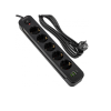 Prenosiva utičnica 5xSchuko sa prekidačem 10A, 2xUSB-A, 1xUSB-C, crna, kabel 3m VA0466B-3 Prenosiva utičnica 5xSchuko sa prekidačem 10A, 2xUSB-A, 1xUSB-C, crna, kabel 3m VA0466B-3
