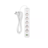 Prenosiva utičnica 5xSchuko sa prekidačem 10A, 2xUSB-A, 1xUSB-C, bijela, kabel 1,5m VA0466W-1,5 Prenosiva utičnica 5xSchuko sa prekidačem 10A, 2xUSB-A, 1xUSB-C, bijela, kabel 1,5m VA0466W-1,5