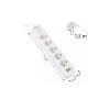 Prenosiva utičnica 5xSchuko sa prekidačem 10A, 2xUSB-A, 1xUSB-C, bijela, kabel 1,5m VA0466W-1,5 Prenosiva utičnica 5xSchuko sa prekidačem 10A, 2xUSB-A, 1xUSB-C, bijela, kabel 1,5m VA0466W-1,5