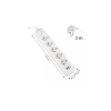 Prenosiva utičnica 5xSchuko sa prekidačem 10A, 2xUSB-A, 1xUSB-C, bijela, kabel 3m VA0466W-3 Prenosiva utičnica 5xSchuko sa prekidačem 10A, 2xUSB-A, 1xUSB-C, bijela, kabel 3m VA0466W-3