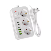 Prenosiva utičnica 3xSchuko sa prekidačem 10A, 3xUSB-A, 3xUSB-C, bijela, kabel 2m VA0468W-2 Prenosiva utičnica 3xSchuko sa prekidačem 10A, 3xUSB-A, 3xUSB-C, bijela, kabel 2m VA0468W-2