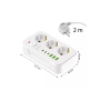 Prenosiva utičnica 3xSchuko sa prekidačem 10A, 3xUSB-A, 3xUSB-C, bijela, kabel 2m VA0468W-2 Prenosiva utičnica 3xSchuko sa prekidačem 10A, 3xUSB-A, 3xUSB-C, bijela, kabel 2m VA0468W-2
