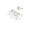 Prenosiva utičnica 3xSchuko sa prekidačem 10A, 3xUSB-A, 3xUSB-C, bijela, kabel 5m VA0468W-5 Prenosiva utičnica 3xSchuko sa prekidačem 10A, 3xUSB-A, 3xUSB-C, bijela, kabel 5m VA0468W-5