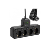 Prenosiva utičnica 4xSchuko sa prekidačem 10A, 2xUSB-A, 2xUSB-C, crna, kabel 2m VA0469B-2 Prenosiva utičnica 4xSchuko sa prekidačem 10A, 2xUSB-A, 2xUSB-C, crna, kabel 2m VA0469B-2