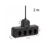 Prenosiva utičnica 4xSchuko sa prekidačem 10A, 2xUSB-A, 2xUSB-C, crna, kabel 2m VA0469B-2 Prenosiva utičnica 4xSchuko sa prekidačem 10A, 2xUSB-A, 2xUSB-C, crna, kabel 2m VA0469B-2
