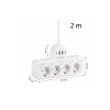 Prenosiva utičnica 4xSchuko sa prekidačem 10A, 2xUSB-A, 2xUSB-C, bijela, kabel 2m VA0469W-2 Prenosiva utičnica 4xSchuko sa prekidačem 10A, 2xUSB-A, 2xUSB-C, bijela, kabel 2m VA0469W-2