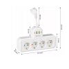 Prenosiva utičnica 4xSchuko sa prekidačem 10A, 2xUSB-A, 2xUSB-C, bijela, kabel 0,2m VA0470W Prenosiva utičnica 4xSchuko sa prekidačem 10A, 2xUSB-A, 2xUSB-C, bijela, kabel 0,2m VA0470W
