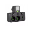 Električni razdjelnik s prekidačem i osvjetljenjem, 2xSchuko utičnice, 2xUSB-A, 1xUSB-C crna VA0471B Električni razdjelnik s prekidačem i osvjetljenjem, 2xSchuko utičnice, 2xUSB-A, 1xUSB-C crna VA0471B