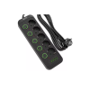 Prenosiva utičnica 5xSchuko sa prekidačem 10A, 4xUSB-A, 1xUSB-C, crna, kabel 5m VA0473B-5 Prenosiva utičnica 5xSchuko sa prekidačem 10A, 4xUSB-A, 1xUSB-C, crna, kabel 5m VA0473B-5
