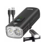 Svjetlo za bicikl prednje 2XP7 LED 1200lm 2500mAh punjivo VAYOX VAF1200 Svjetlo za bicikl prednje 2XP7 LED 1200lm 2500mAh punjivo VAYOX VAF1200