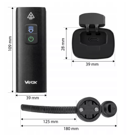 Svjetlo za bicikl prednje 2XP7 LED 1200lm 2500mAh punjivo VAYOX VAF1200