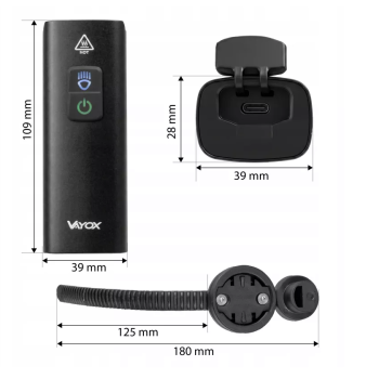 Svjetlo za bicikl prednje 2XP7 LED 1200lm 2500mAh punjivo VAYOX VAF1200