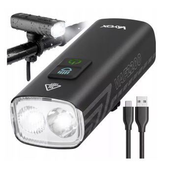 Svjetlo za bicikl prednje 2XP8 LED 2200lm 4500mAh punjivo VAYOX VAF2200