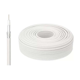 Kabel koaksijalni RG6U CCS 1mm 100m bijeli VAYOX PCC-100