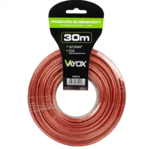 Audio kabel CCA 2x1,50mm 30m VAYOX VA0222-30