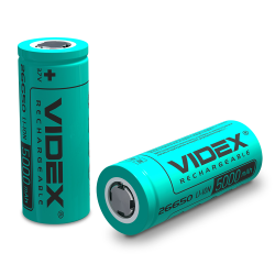 Lithium-ion baterija VIDEX 26650 5000mAh without protection bulk/1pc 26650/5000/BULK1/3.7V