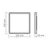Stropna dekorativna svjetiljka VIDEX-LED-CEILING-DL3S-24W-Crno-4K Stropna dekorativna svjetiljka VIDEX-LED-CEILING-DL3S-24W-Crno-4K