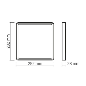 Stropna dekorativna svjetiljka VIDEX-LED-CEILING-DL3S-24W-Crno-4K 