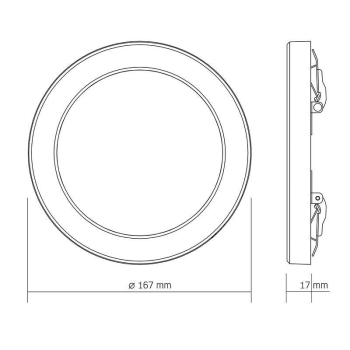 Panel LED 2u1 nadgradno/ugradni okrugli VIDEX DL6R 12W 3000K-4000K-65000K 220V bijelo 