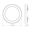 Panel LED 2u1 nadgradno/ugradni okrugli VIDEX DL6R 18W 3000K-4000K-65000K 220V bijelo Panel LED 2u1 nadgradno/ugradni okrugli VIDEX DL6R 18W 3000K-4000K-65000K 220V bijelo