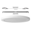 Panel LED 2u1 nadgradno/ugradni okrugli VIDEX DL6R 24W 3000K-4000K-65000K 220V bijelo Panel LED 2u1 nadgradno/ugradni okrugli VIDEX DL6R 24W 3000K-4000K-65000K 220V bijelo