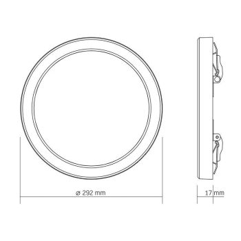 Panel LED 2u1 nadgradno/ugradni okrugli VIDEX DL6R 24W 3000K-4000K-65000K 220V bijelo 