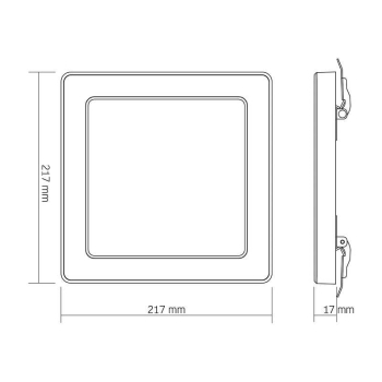 Panel LED 2u1 nadgradno/ugradni kvadratni VIDEX DL6S 18W 3000K-4000K-65000K 220V bijelo 