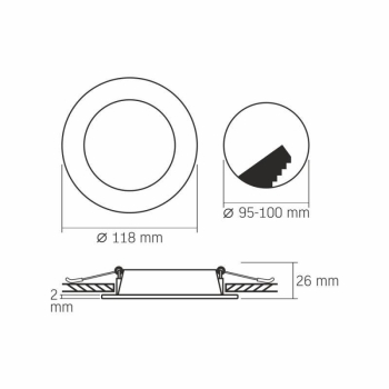 Panel LED ugradbeni okrugli VIDEX-DOWNLIGHT-LED-DLBR-064-6W-NW 