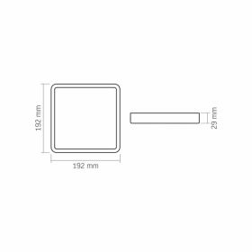 Panel LED nadgradni kvadratni VIDEX-DOWNLIGHT-LED-DLSS-18W-NW 