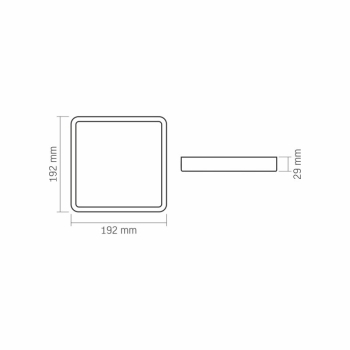 Panel LED nadgradni kvadratni VIDEX-DOWNLIGHT-LED-DLSS-18W-NW 