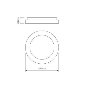 Stropna dekorativna svjetiljka RGB sa daljinskim VIDEX-LED-EDGE-RC-RGB-72W-bijelo 
