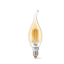Žarulja LED 6W 2200K 750lm E14 C37 IP20 filament brončana VIDEX VL-C37FTA-06142