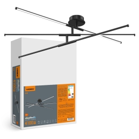 Stropna dekorativna svjetiljka 40W 3CCT 4100lm crna VIDEX VL-CLD013-40CB