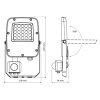Reflektor LED 20W 3CCT 2000lm IP65 sa senzorom bijela VIDEX VL-F5-020CW-S