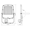 Reflektor LED 50W 3CCT 5000lm IP65 sa senzorom bijela VIDEX VL-F5-050CW-S