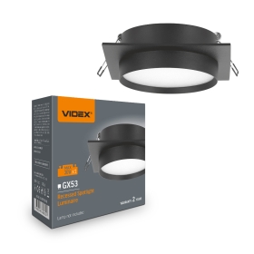 Kučište VIDEX za GX53 žarulju crna VL-SPF33S-B