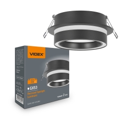 Kučište VIDEX za GX53 žarulju crna VL-SPF34R-B
